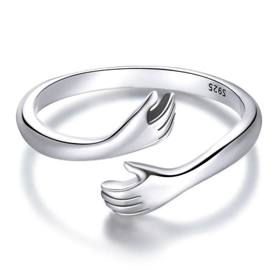 925 Sterling Silver Hug Warmth and Love Ring