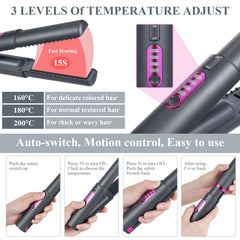 Portable Wireless Rechargeable Hair Straightening Iron Curling Iron