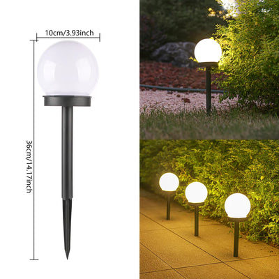 Modern Style Garden Solar Lawn Lights Outdoor Camping Landscape Urban Decorative LED Waterproof Circular Bulb Lamp Energy-Saving