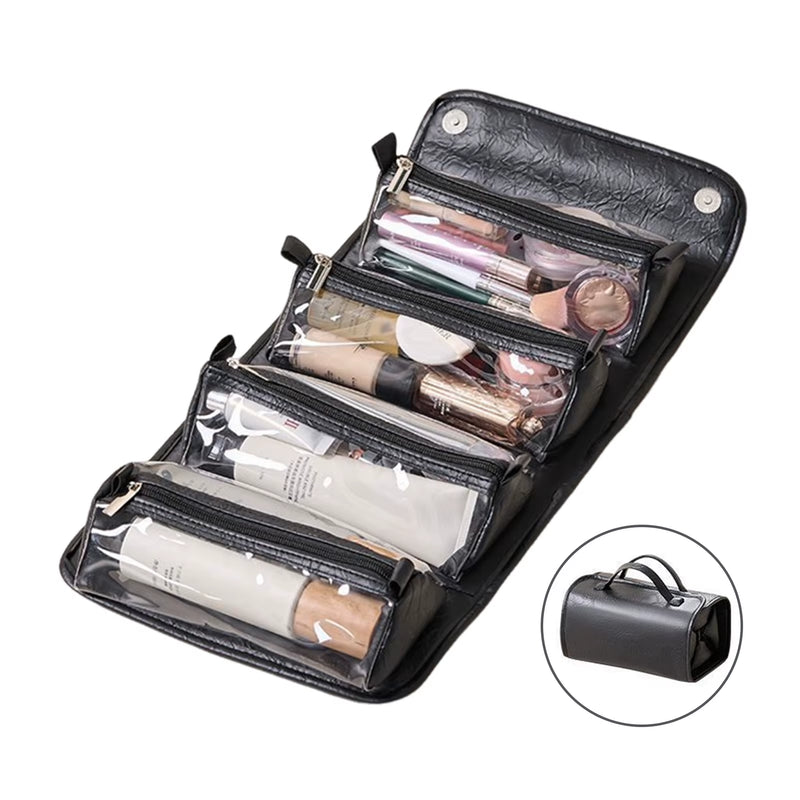 4 in 1 Portable Makeup Bag Travel Makeup Bag with 4 Removable Compartments for Outdoor/Travel Organizer Makeup Bag