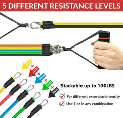 11PCS Set Resistance Bands Workout Kit