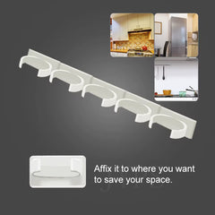 Kitchen Storage Rack Wall Mount Spice Rack Seasoning Bottle Plastic Clip Rack Cabinet Door Hooks Jar Spice Holder Tools