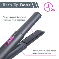 Portable Wireless Rechargeable Hair Straightening Iron Curling Iron