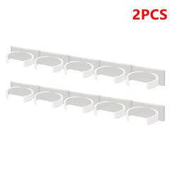 Kitchen Storage Rack Wall Mount Spice Rack Seasoning Bottle Plastic Clip Rack Cabinet Door Hooks Jar Spice Holder Tools